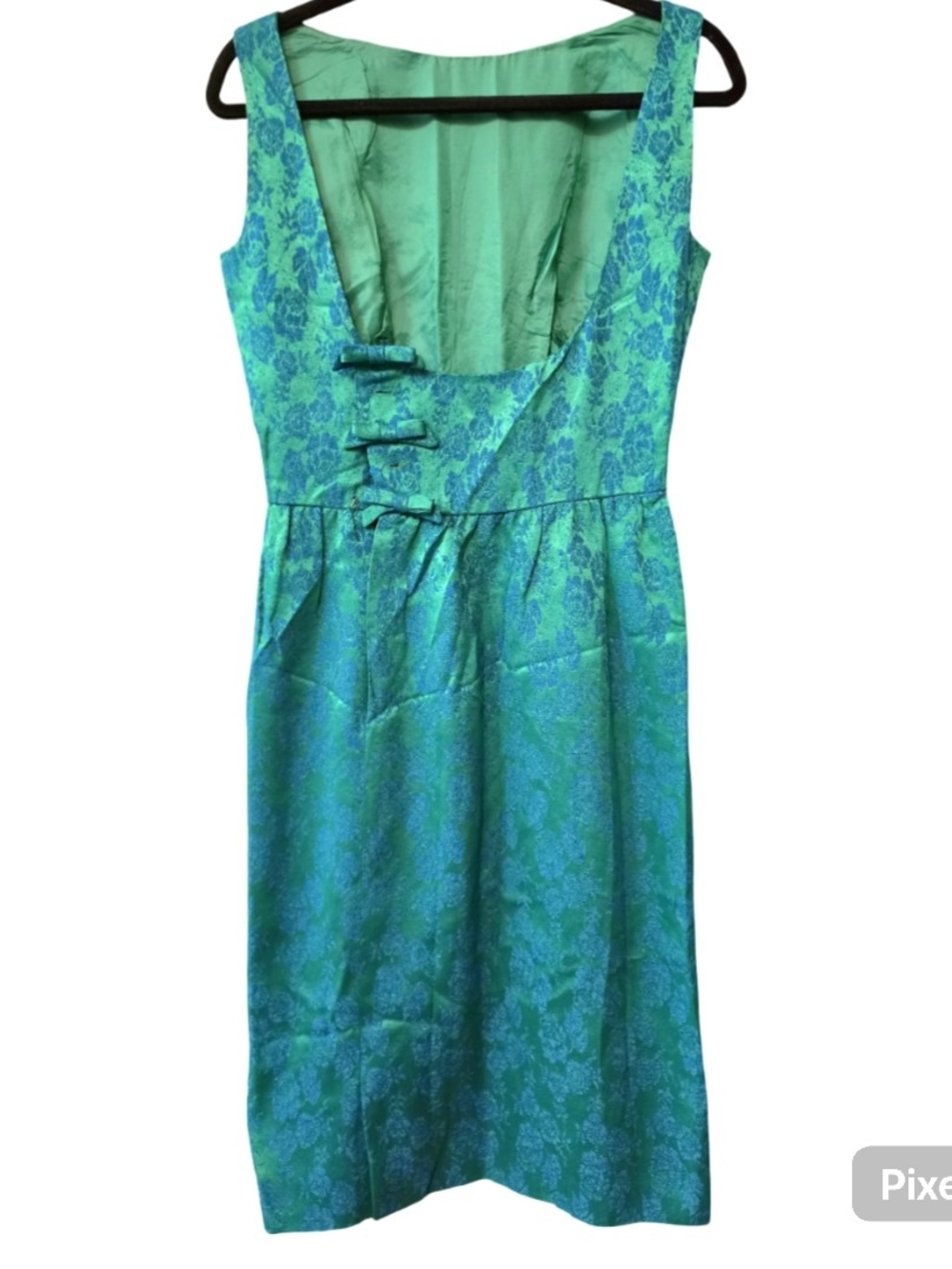 60s Lanz Brocade Cocktail Dress